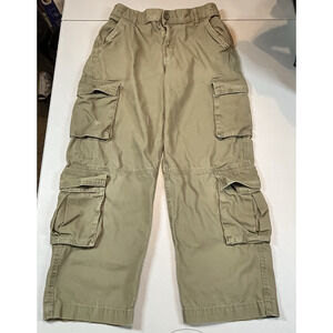 Aeropostale Utility Cargo Pants Olive Green Small Cotton Gorpcore Straight Leg